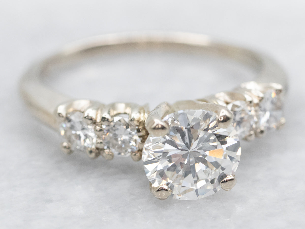 Diamond Engagement Ring with Diamond Accents