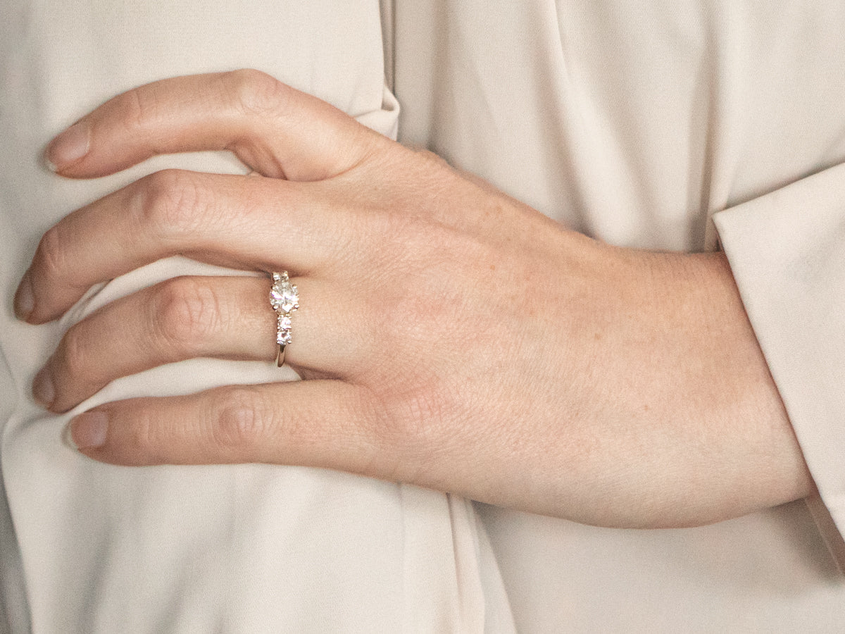 Diamond Engagement Ring with Diamond Accents