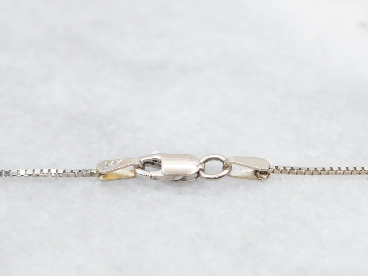 Two Tone Gold Diamond Slide Pendant Necklace