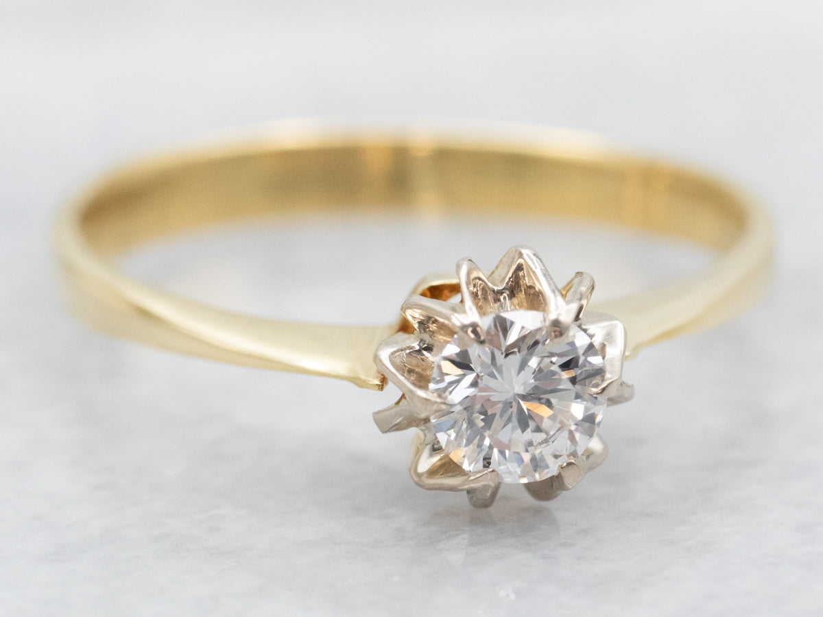 Starburst Diamond Solitaire Engagement Ring