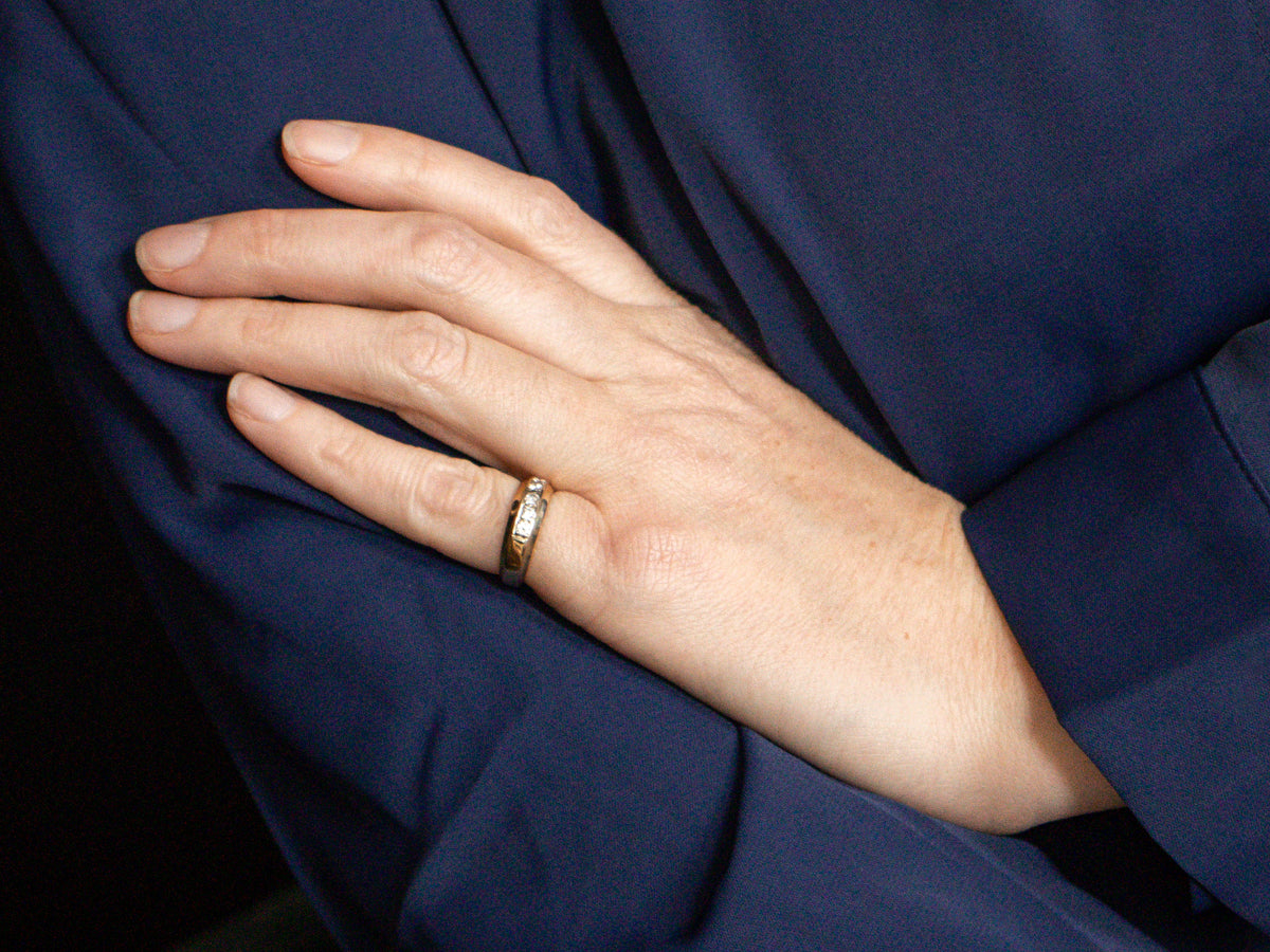 Gold Diamond Wedding Band