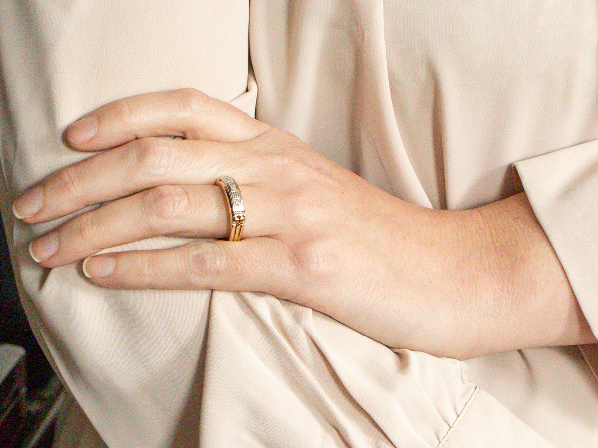 Retro Era Men's Three Stone Diamond Band