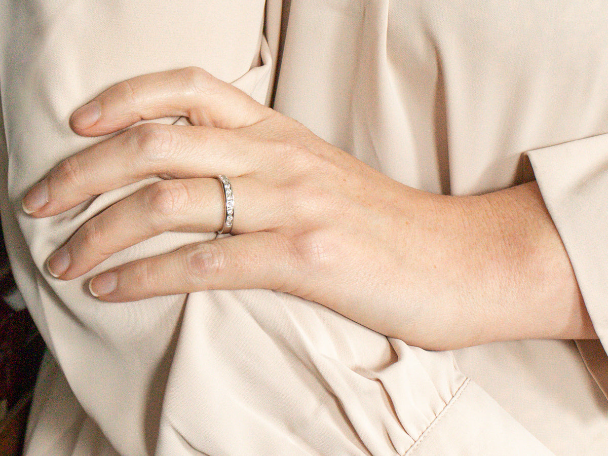 Channel Set Platinum Diamond Band