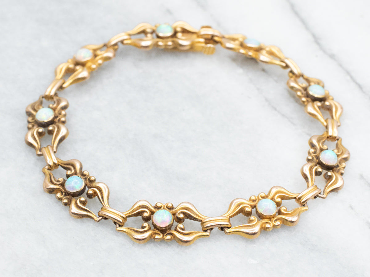 Victorian Revival Opal Link Bracelet