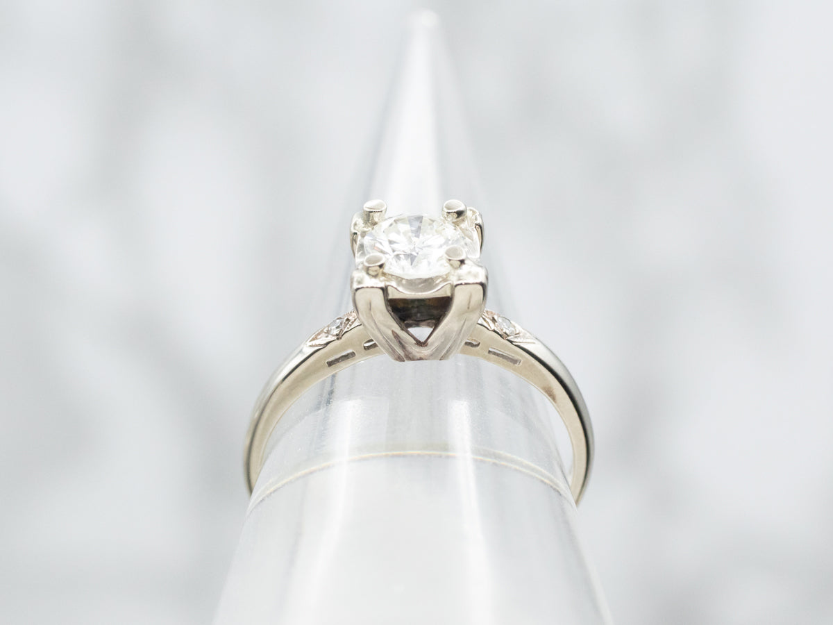 Vintage Round Brilliant Diamond Engagement Ring