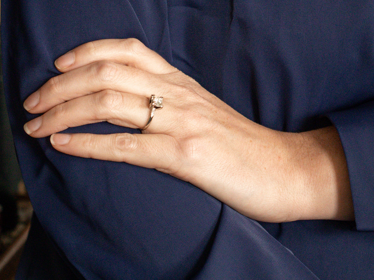 Vintage Round Brilliant Diamond Engagement Ring