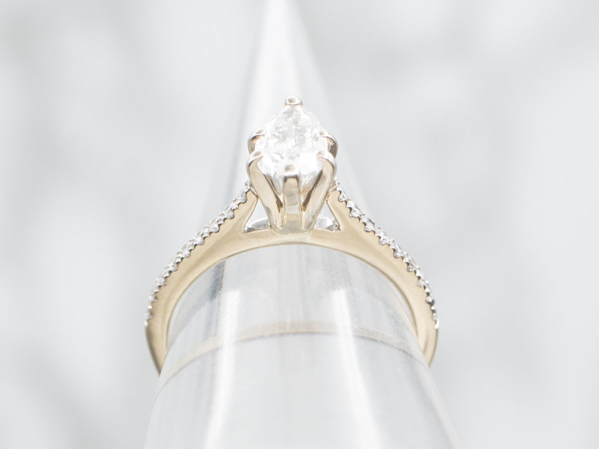 Modern Pear Cut Diamond Engagement Ring