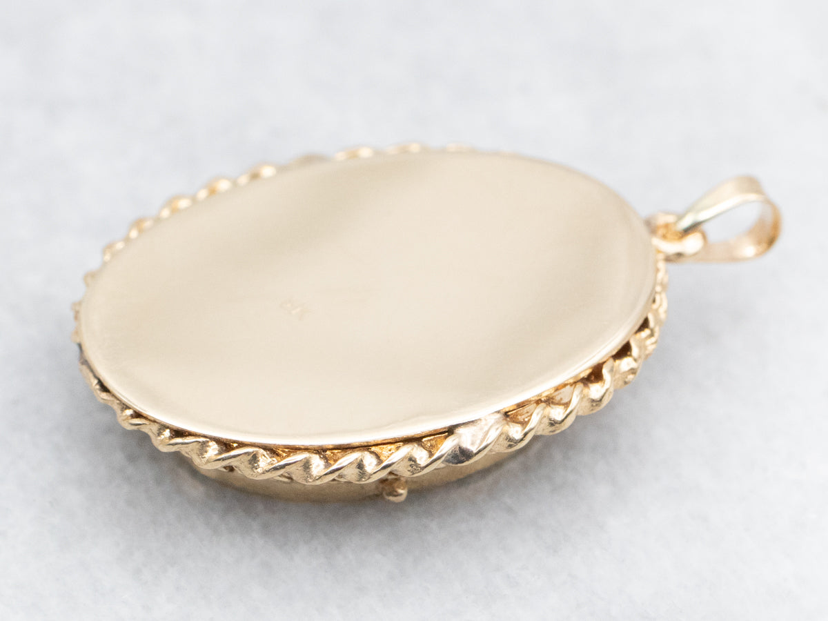 Art Nouveau Floral Etched Locket