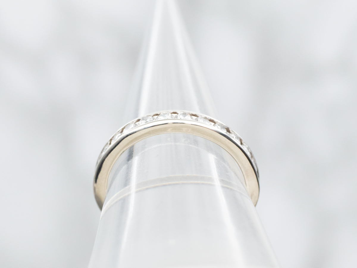 Channel Set Diamond Wedding Band
