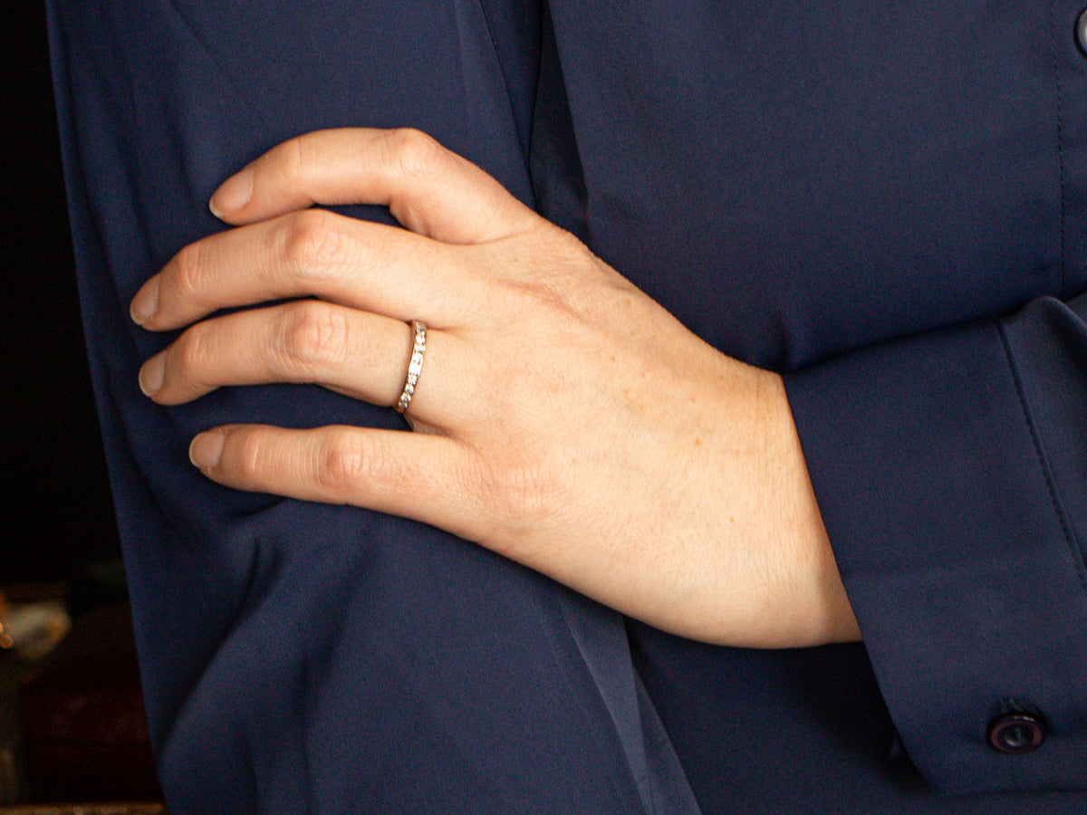 Channel Set Diamond Wedding Band