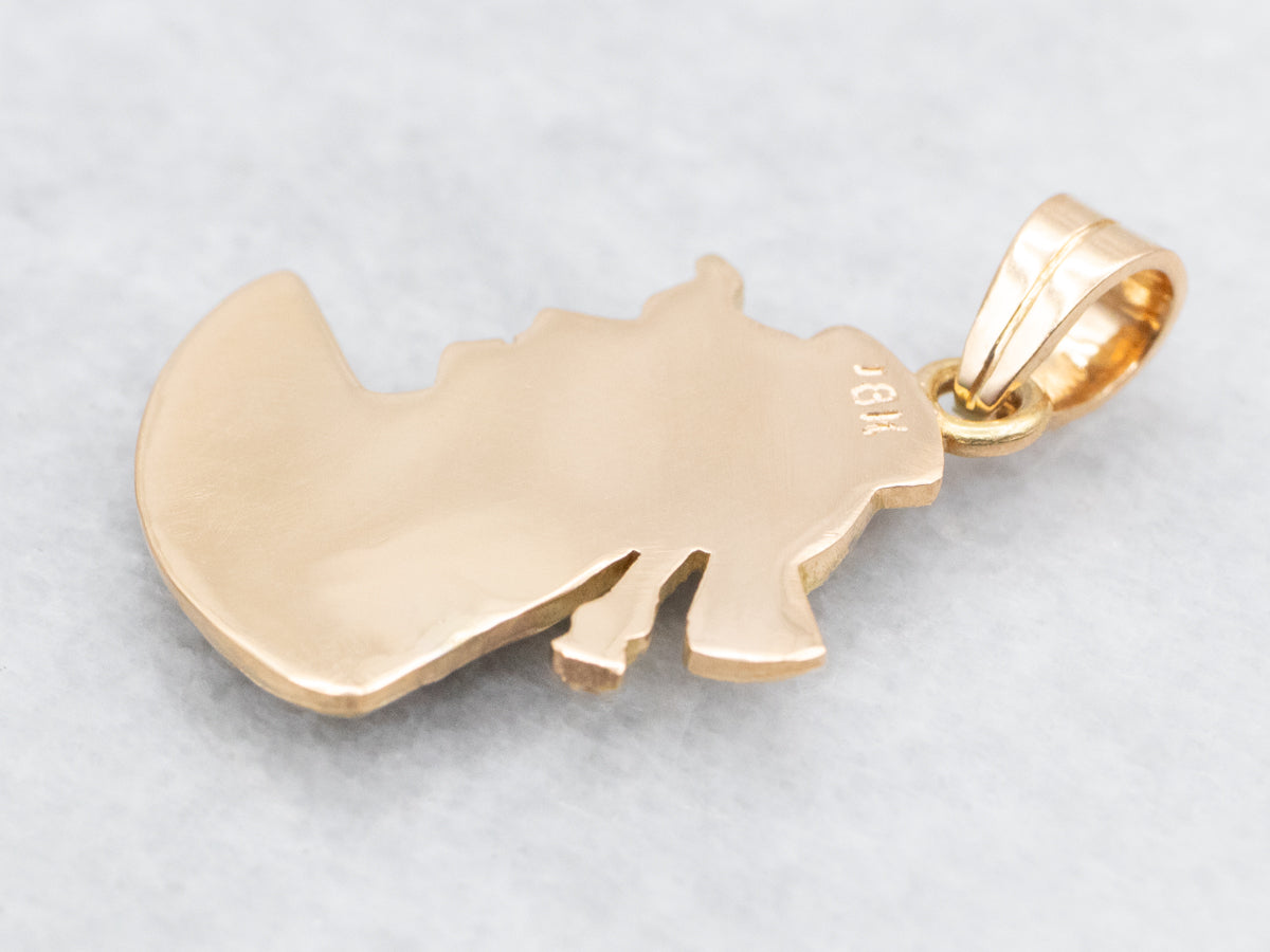 Gold Egyptian Bust Pendant