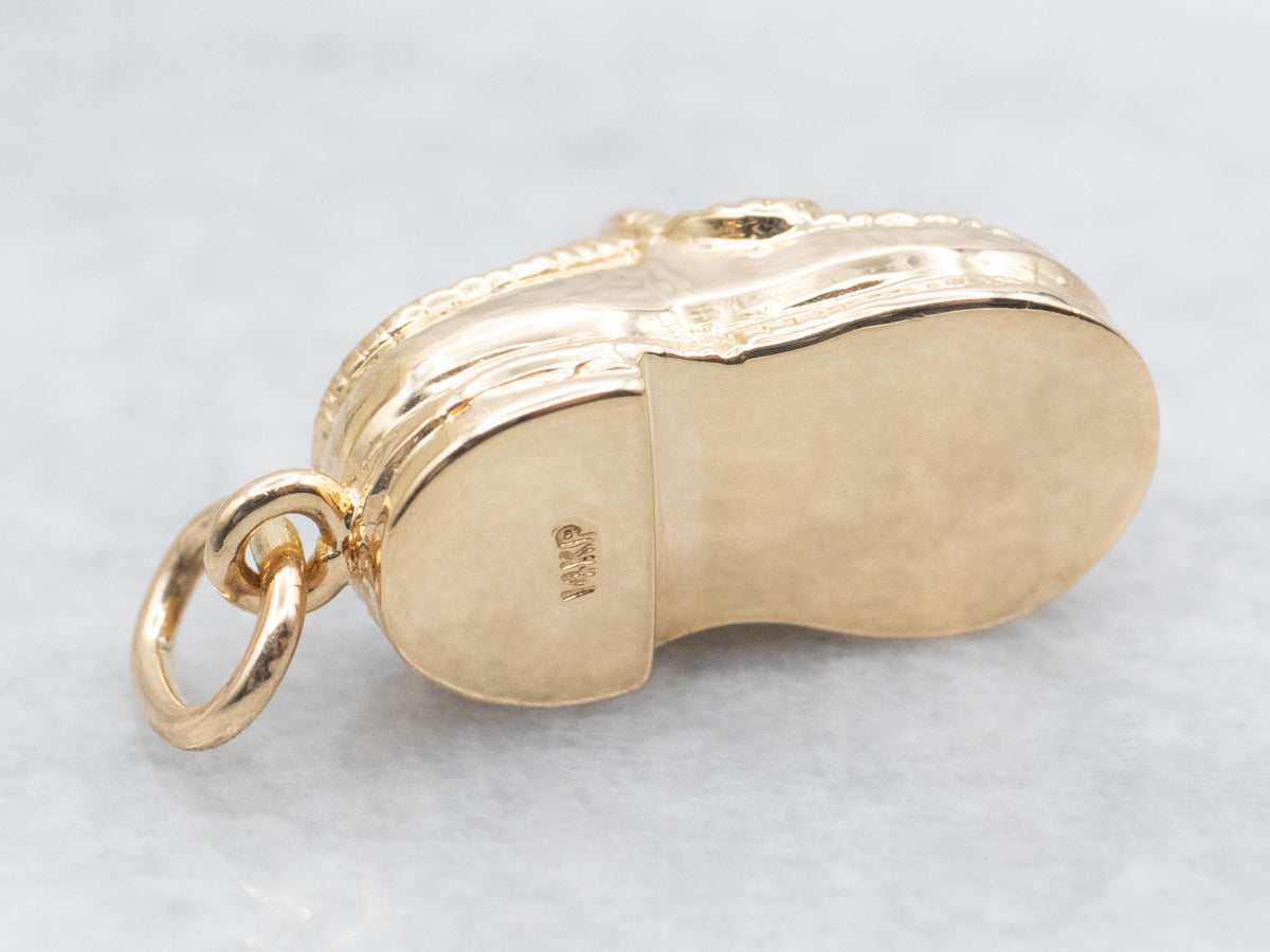 Diamond Set Baby Shoe Charm Pendant