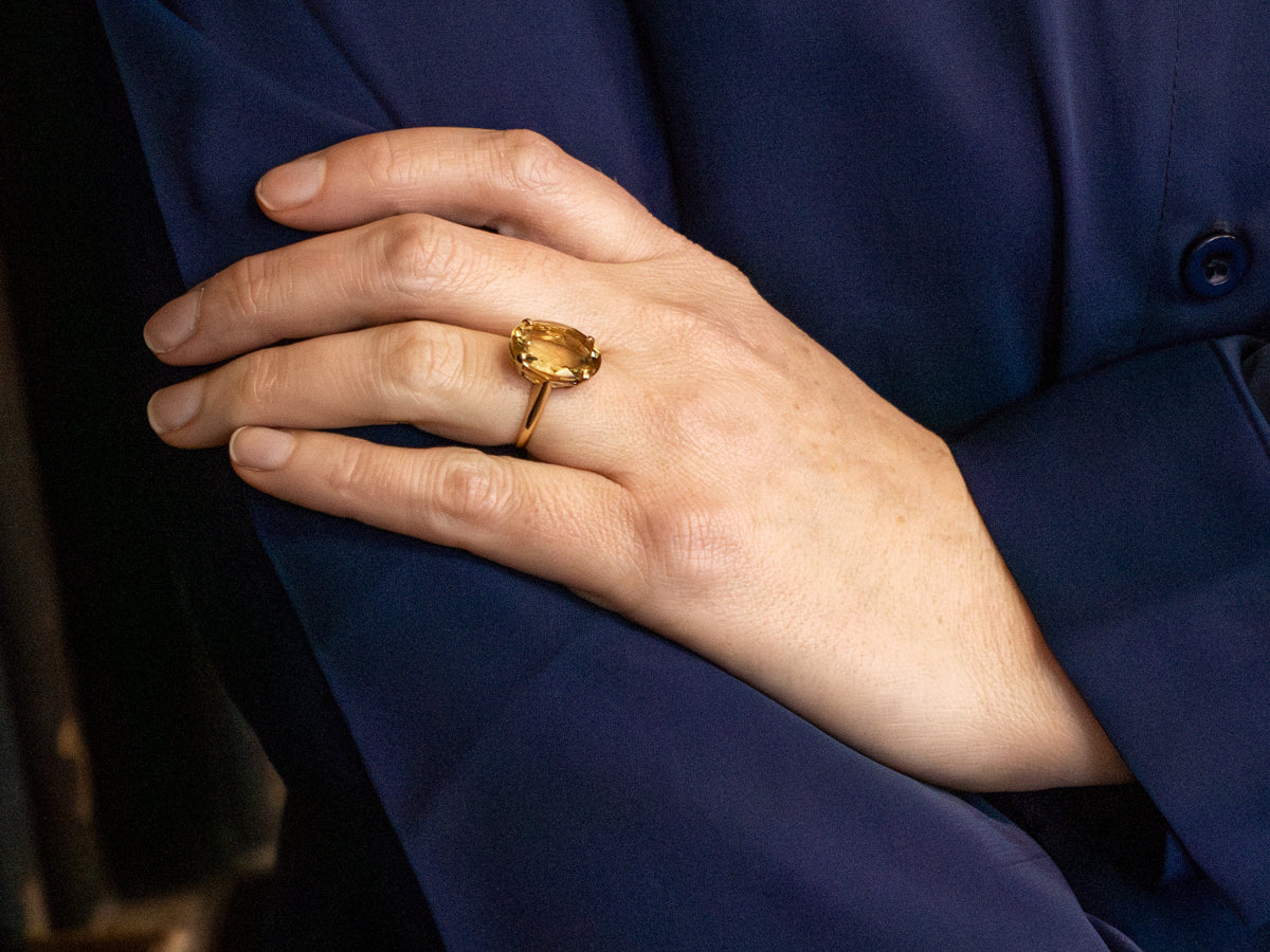 Sunshine Beryl Cocktail Ring