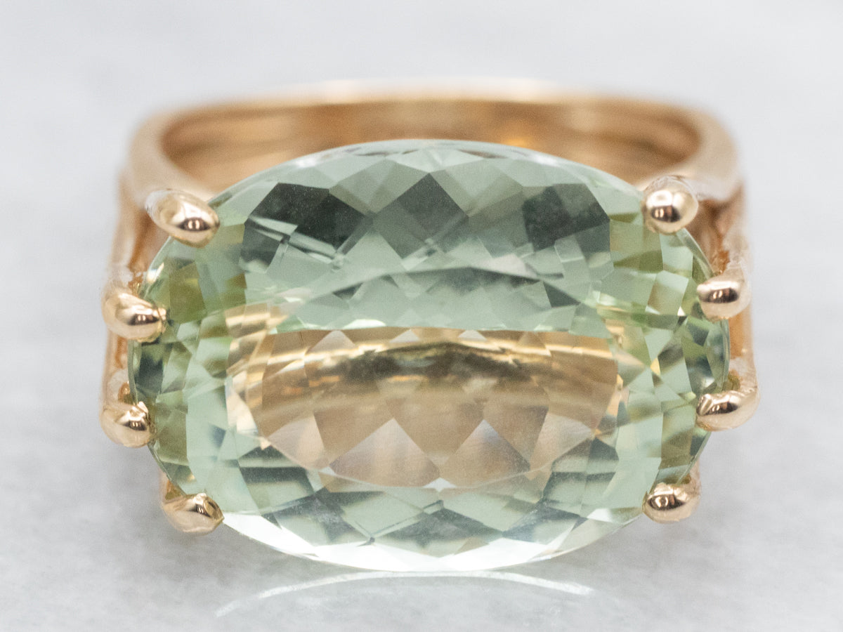 Light Green Beryl Cocktail Ring