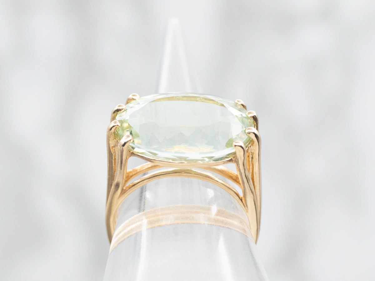Light Green Beryl Cocktail Ring