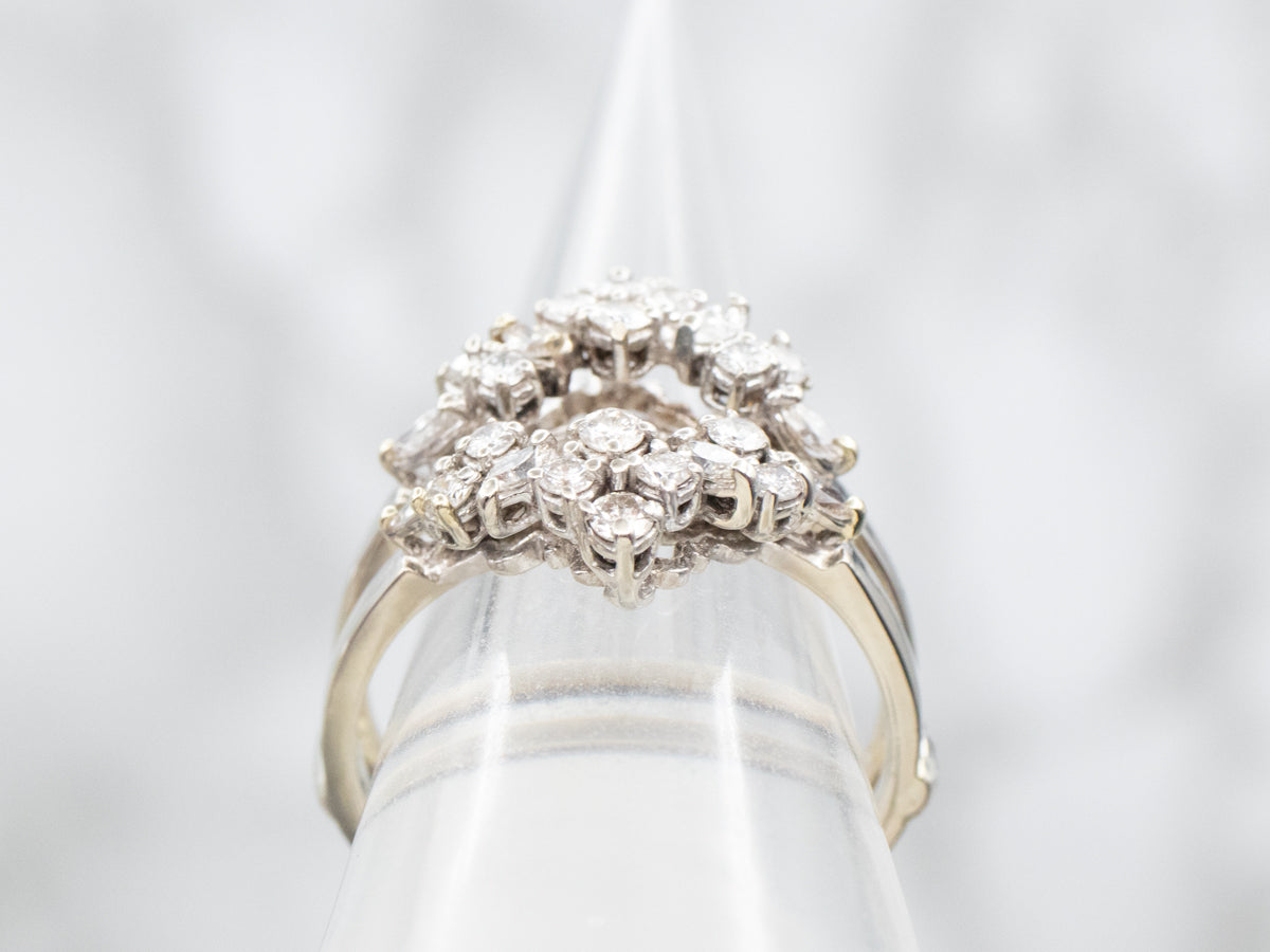 Diamond Encrusted White Gold Guard Band