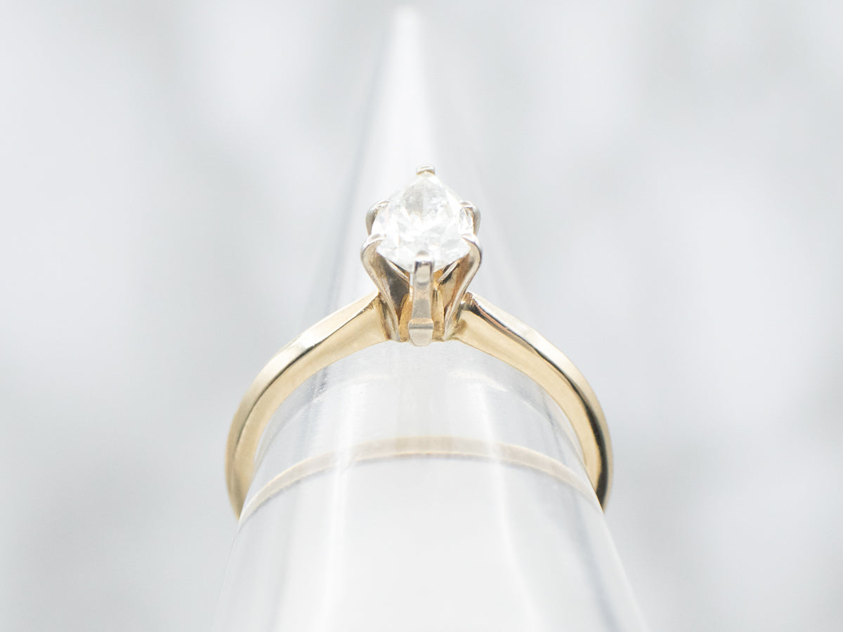 Pear Cut Diamond Solitaire Engagement Ring