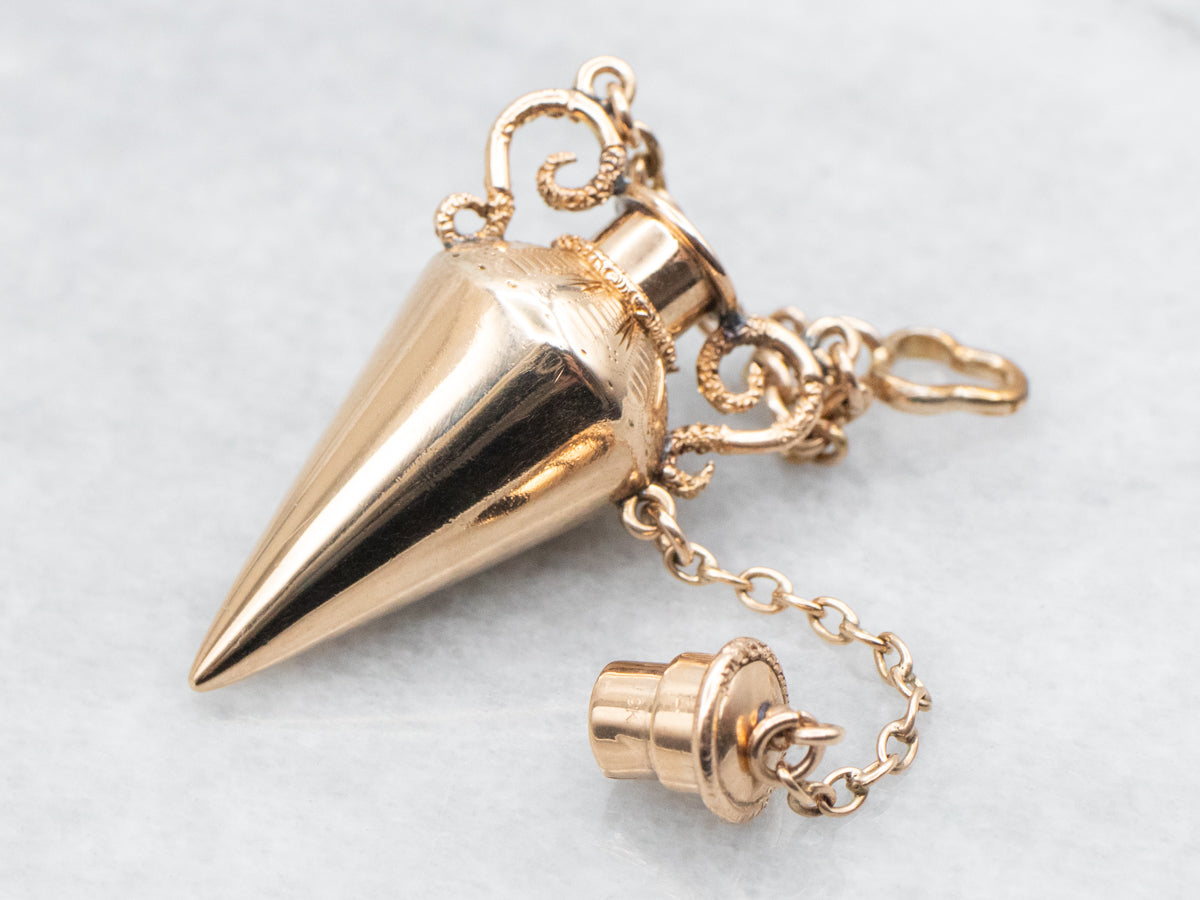 Gold Pointed Bottle Pendant
