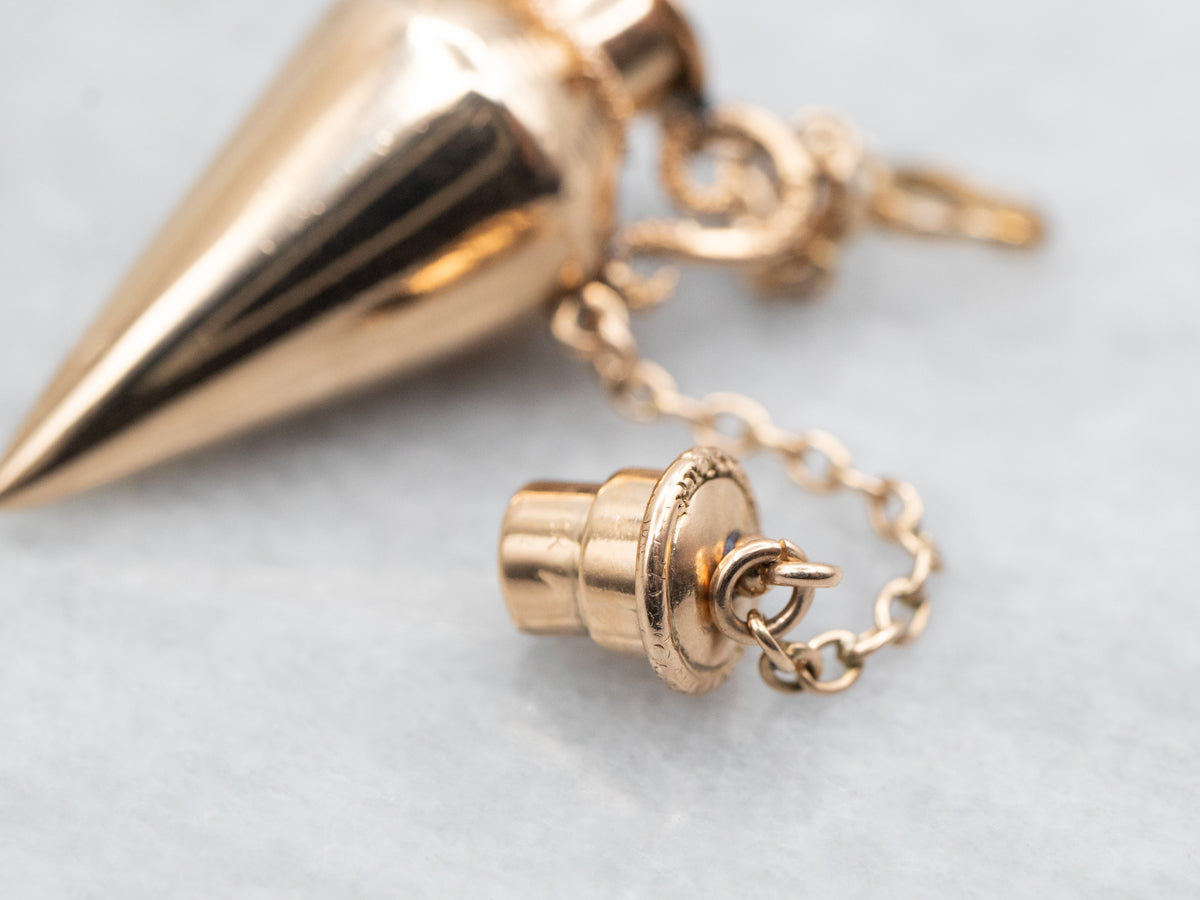 Gold Pointed Bottle Pendant