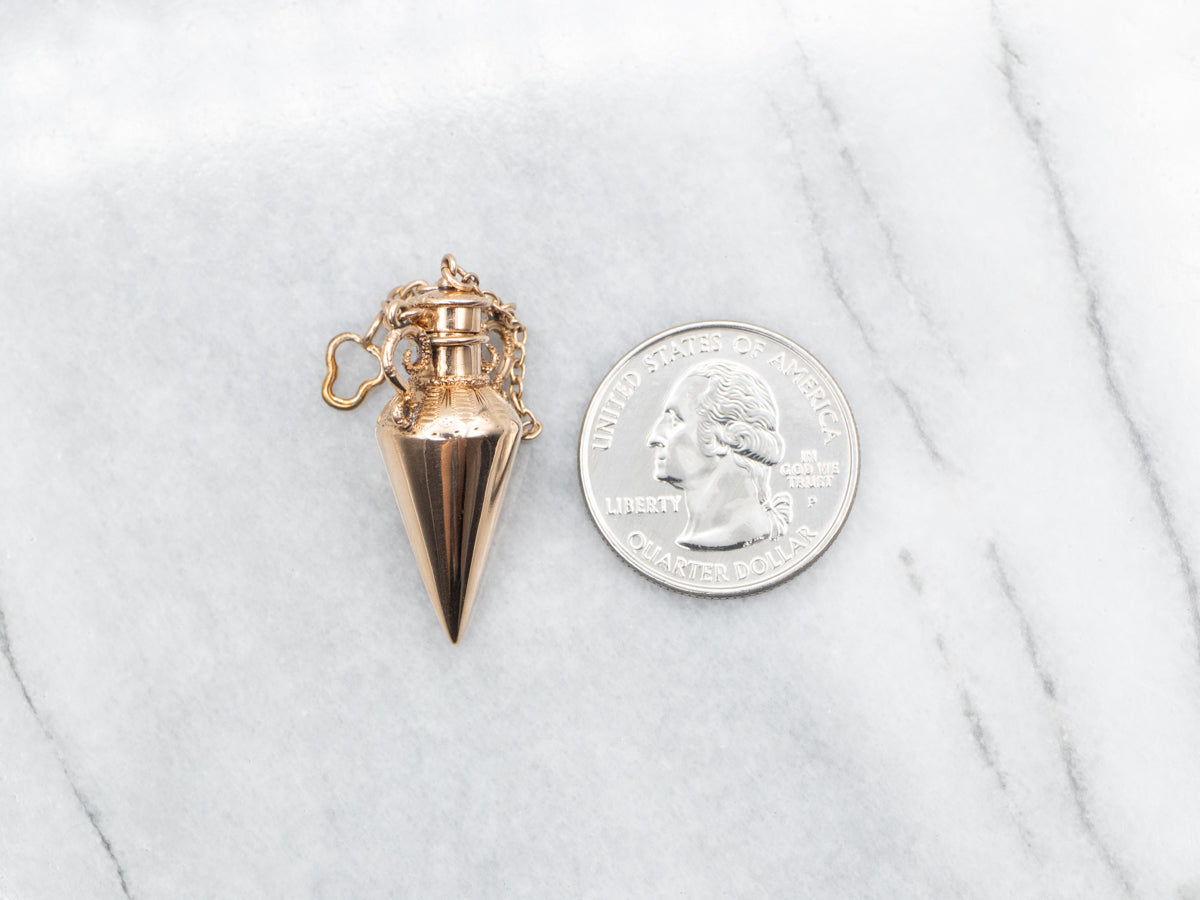 Gold Pointed Bottle Pendant