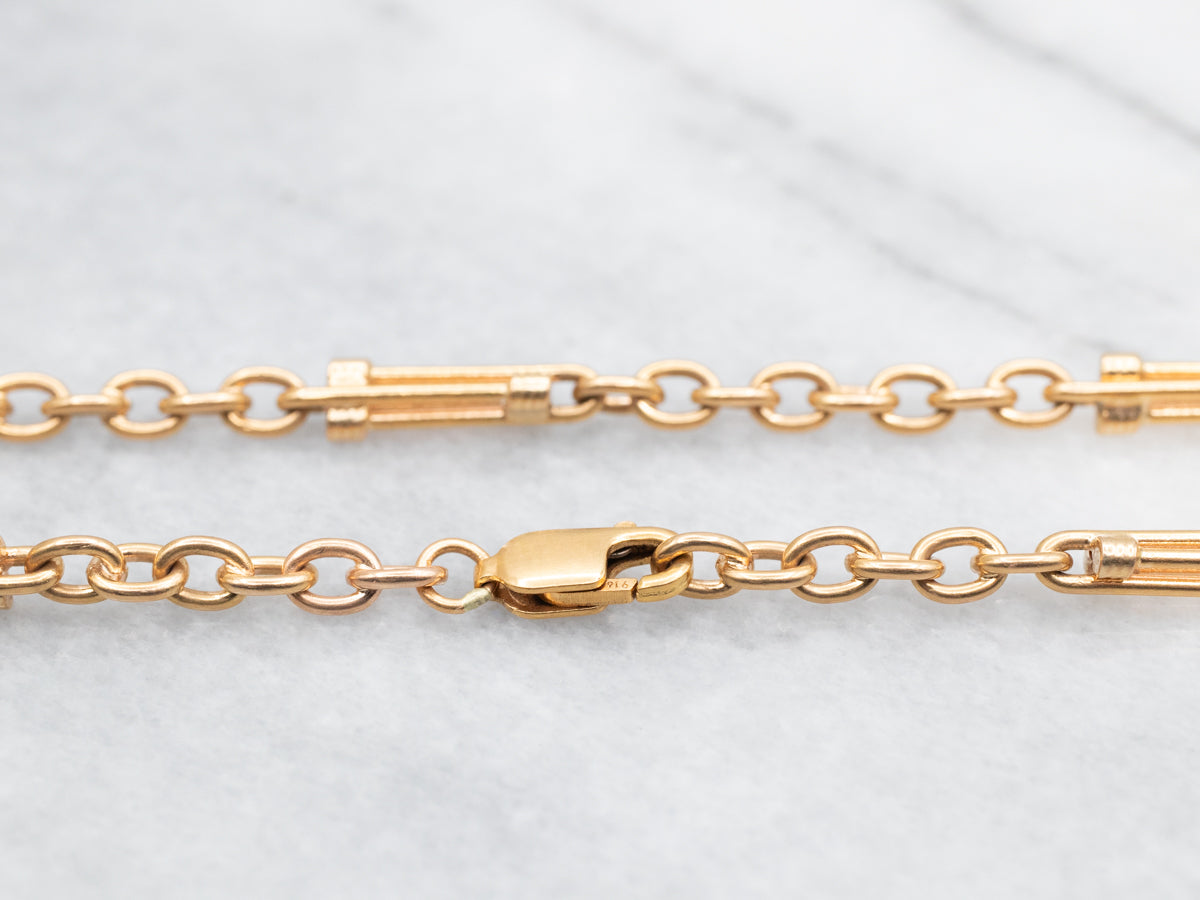 Vintage Gold Funky Link Chain