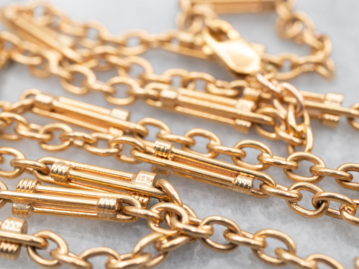 Vintage Gold Funky Link Chain