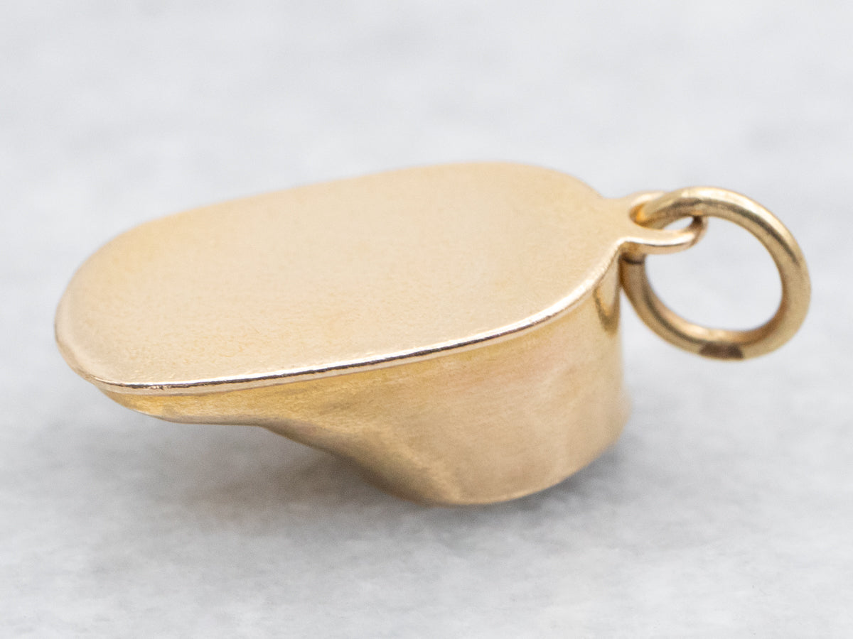 Vintage Large Gold Baby Shoe Charm Pendant