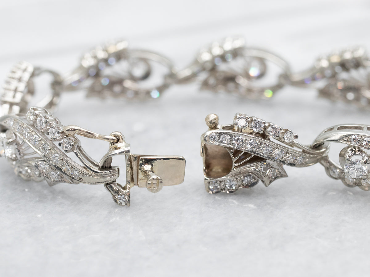 Stunning Old Hollywood Diamond Link Bracelet