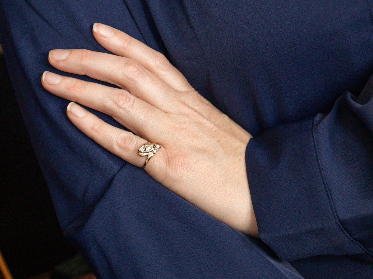 Retro Sweetheart and Forget-Me-Not Diamond Ring