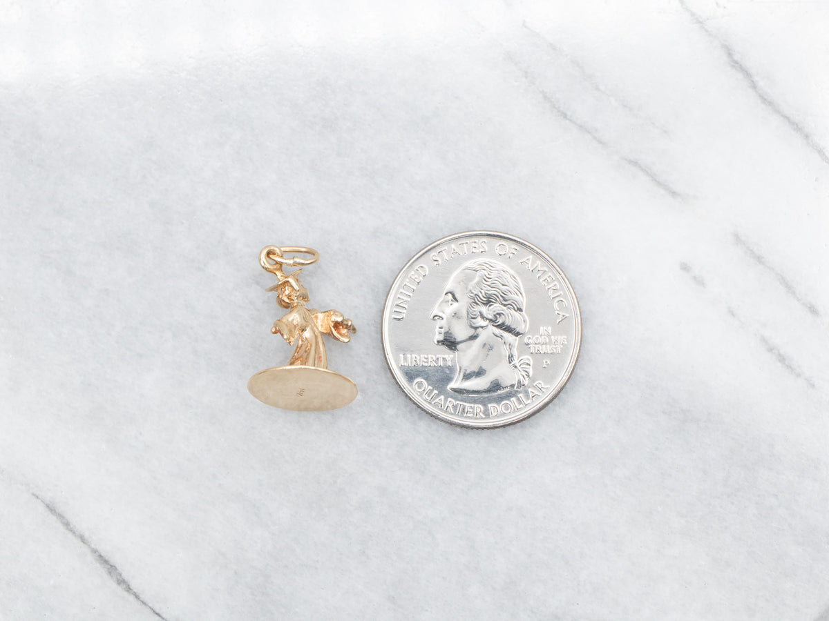 Vintage Gold Graduate Charm