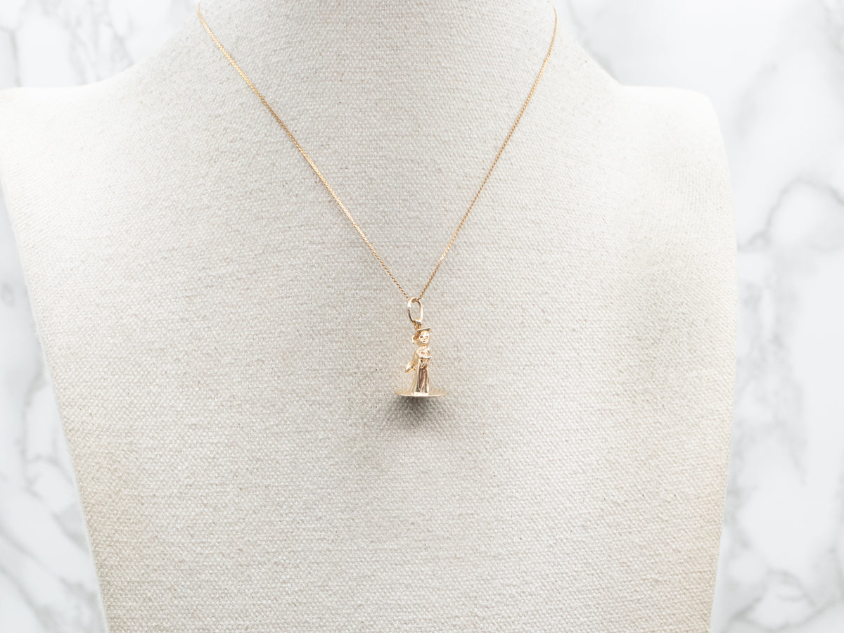 Vintage Gold Graduate Charm