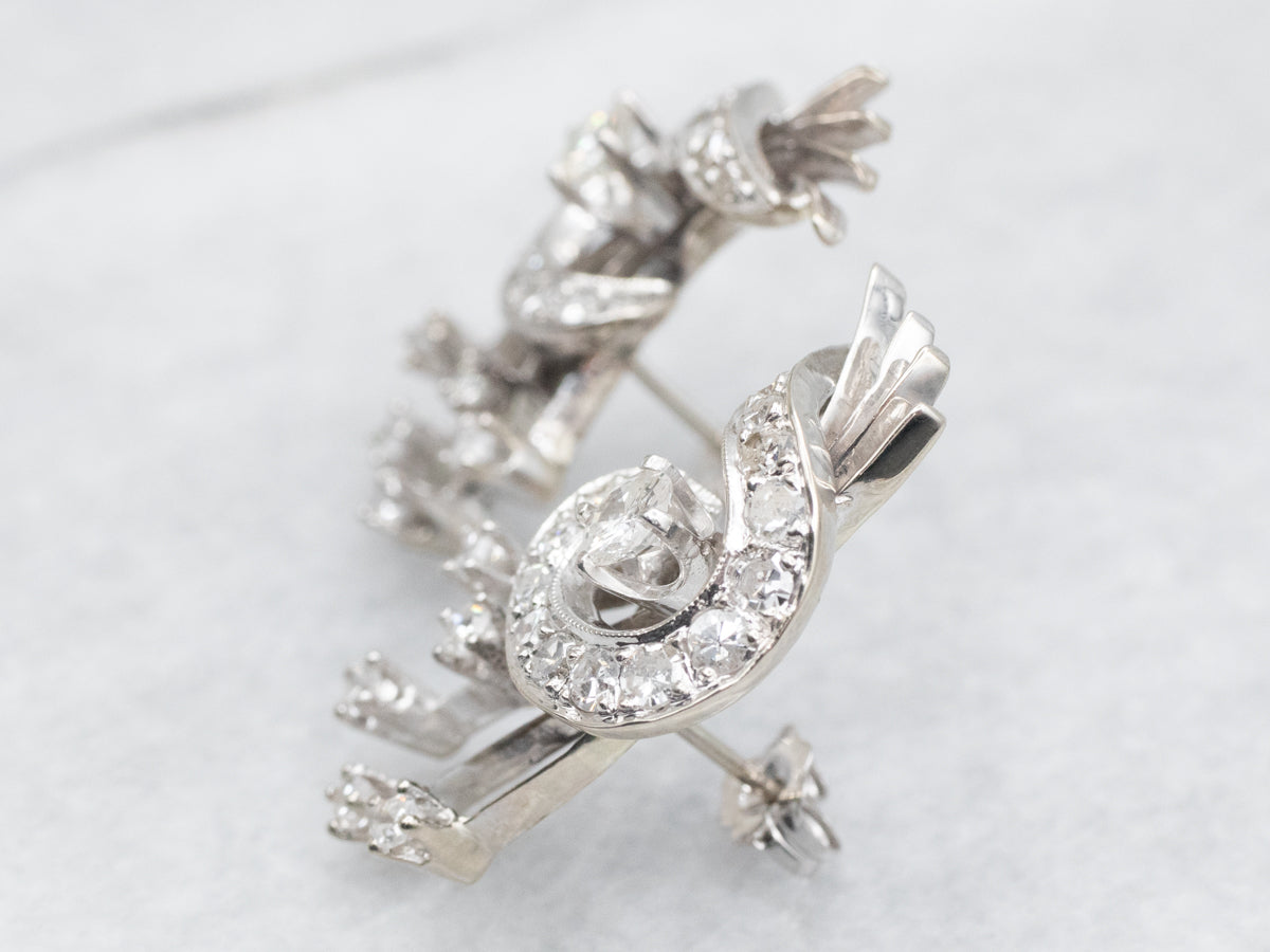 Diamond Flourish Stud Earrings