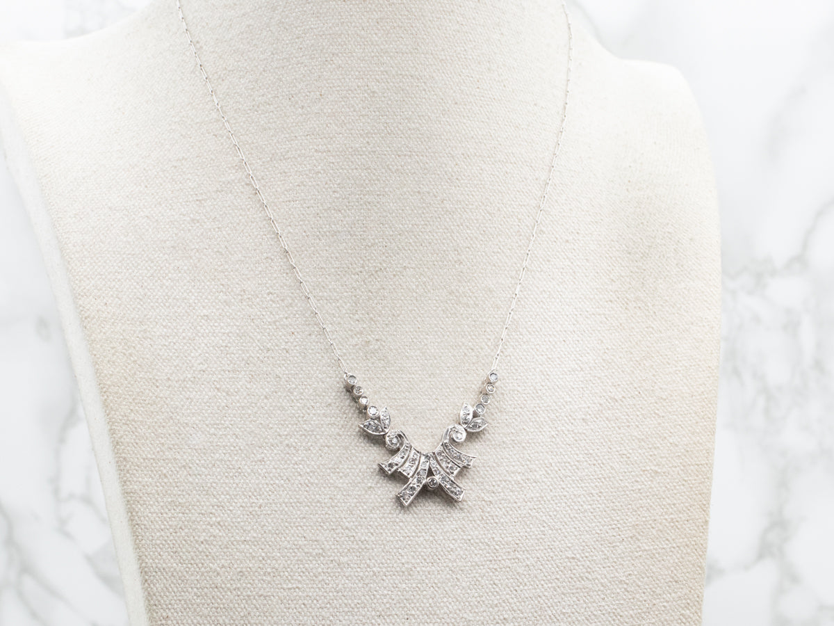 Vintage Ornate Diamond Necklace