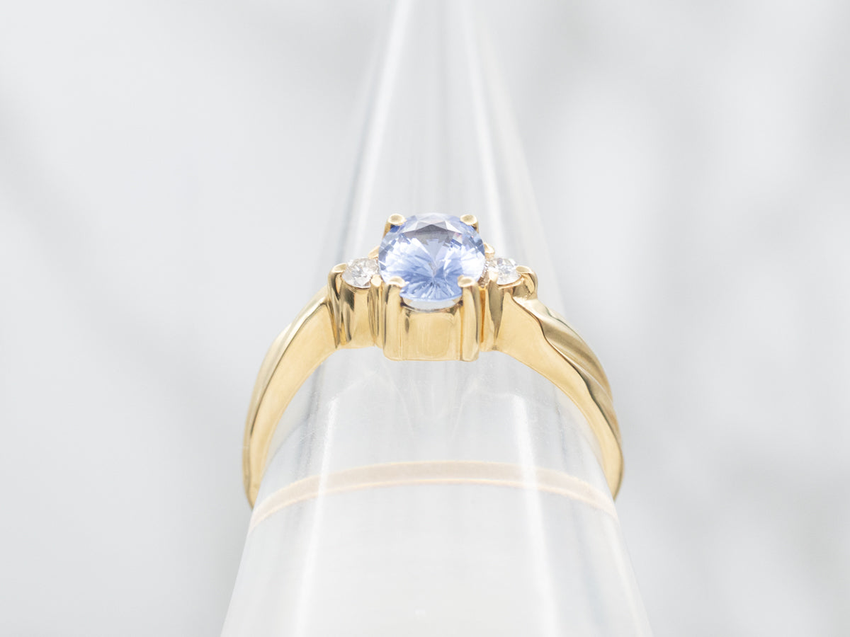 Sapphire and Diamond Bypass Ring