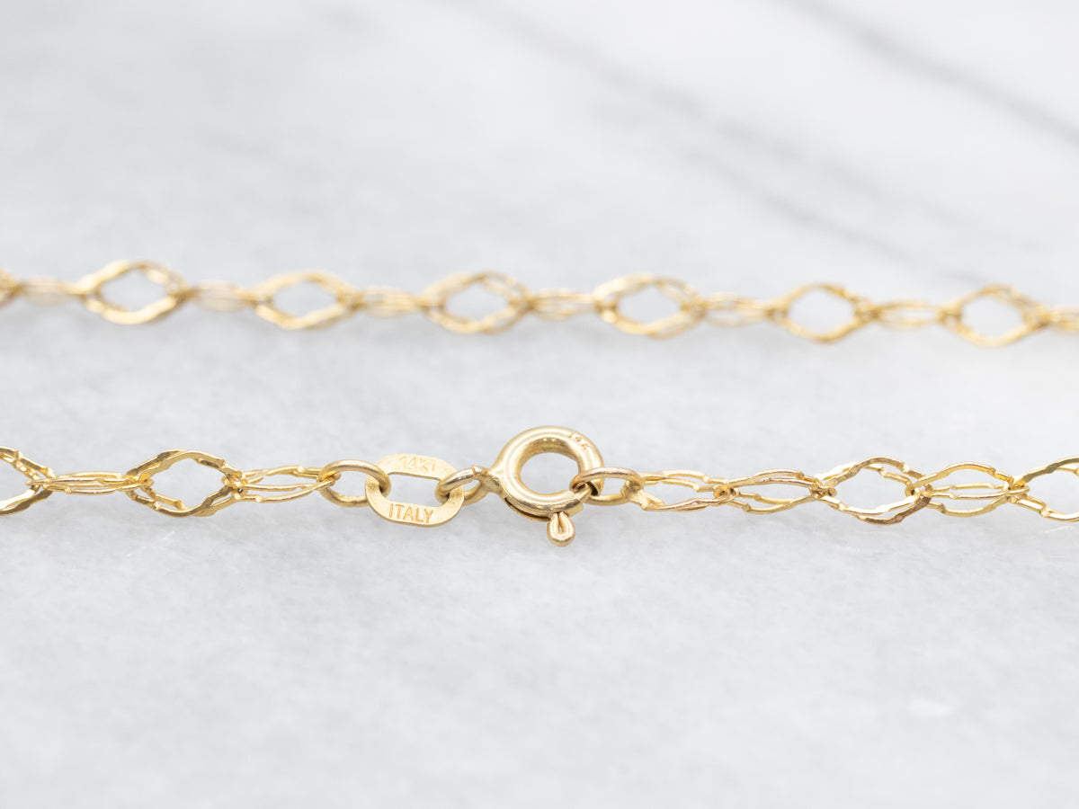 Italian Gold Crinkle Link Chain