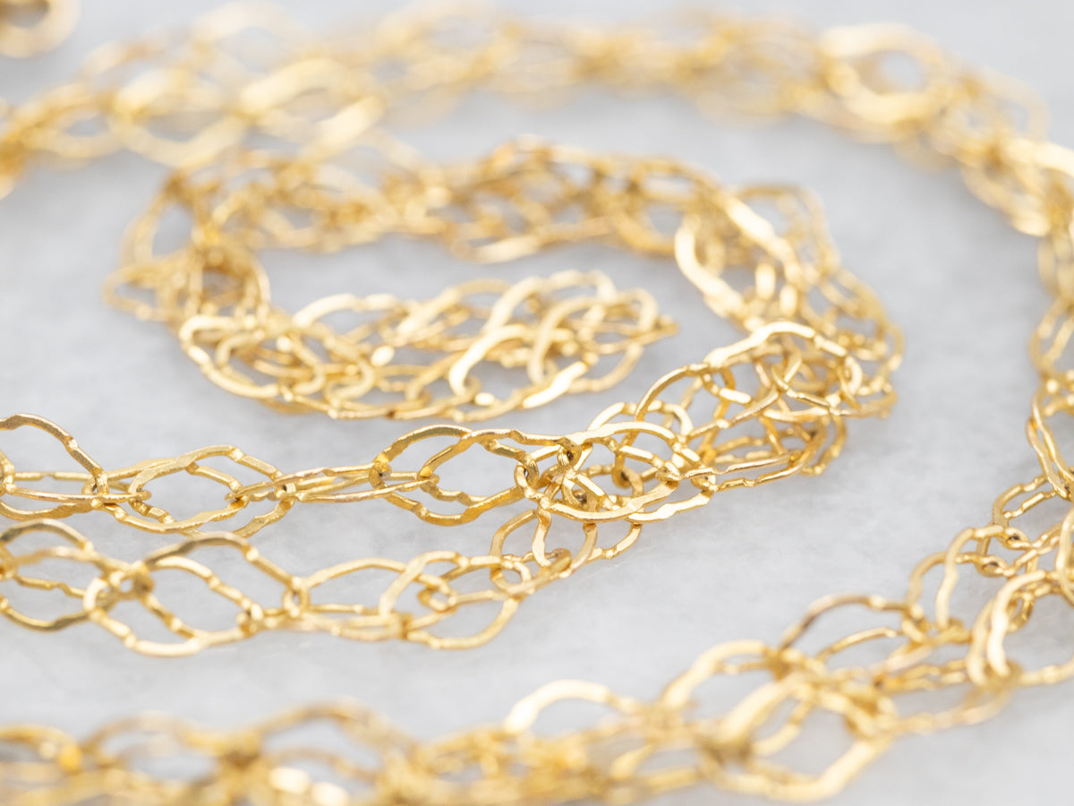 Italian Gold Crinkle Link Chain