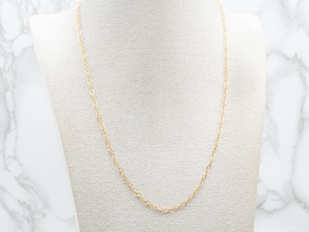 Italian Gold Crinkle Link Chain