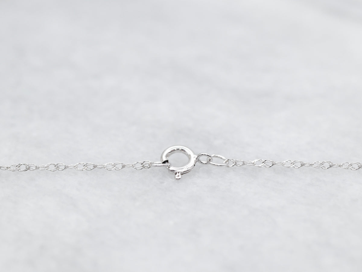 White Gold Pink Spinel Halo Pendant Necklace