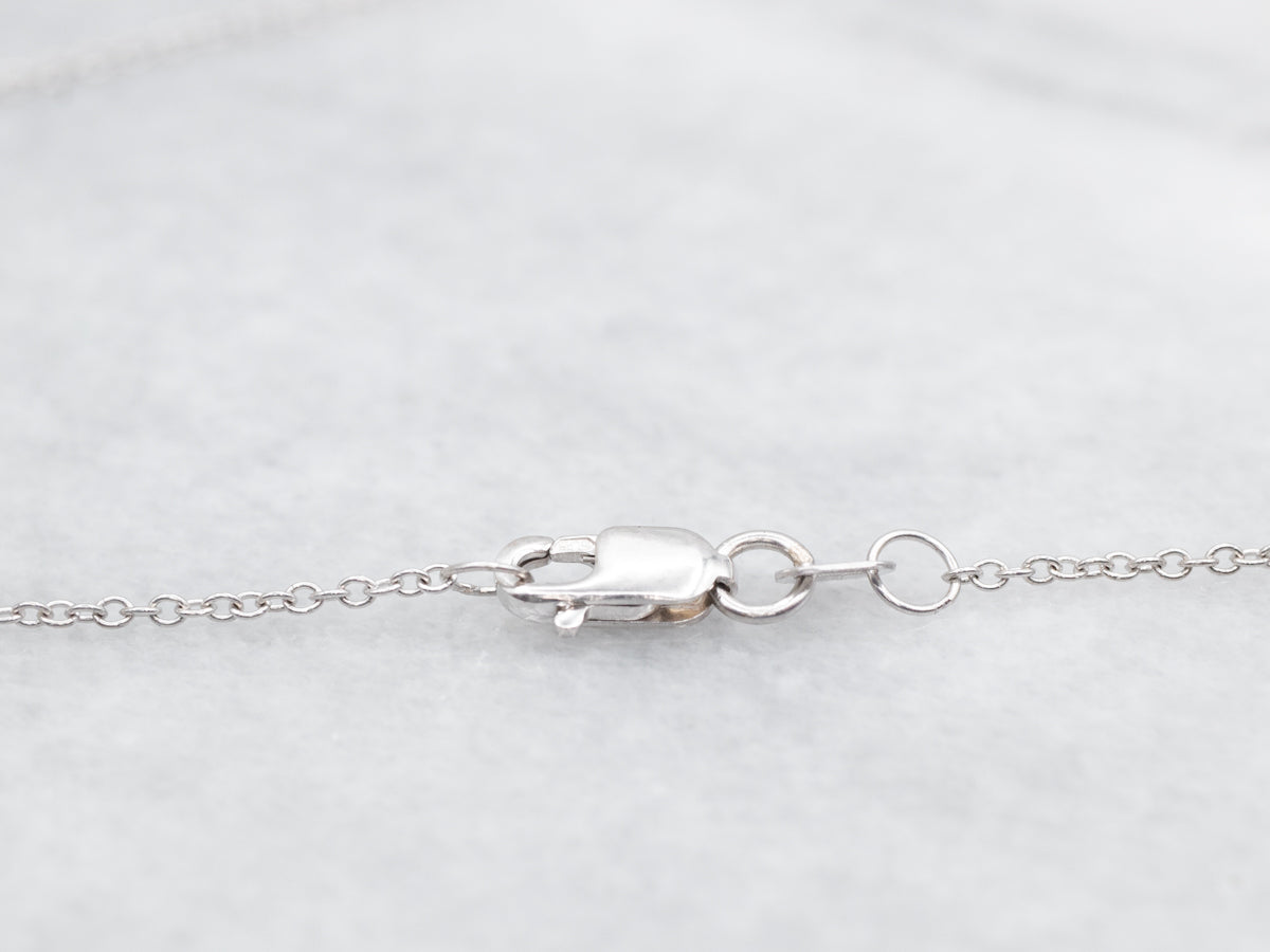 Modern Gold Bezel-Set Diamond Solitaire Pendant Necklace