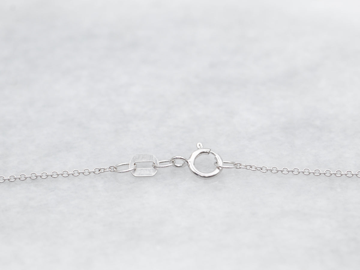 Sapphire and Double Diamond Halo Pendant Necklace