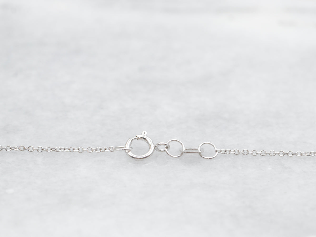 Sapphire and Diamond Halo Pendant Necklace