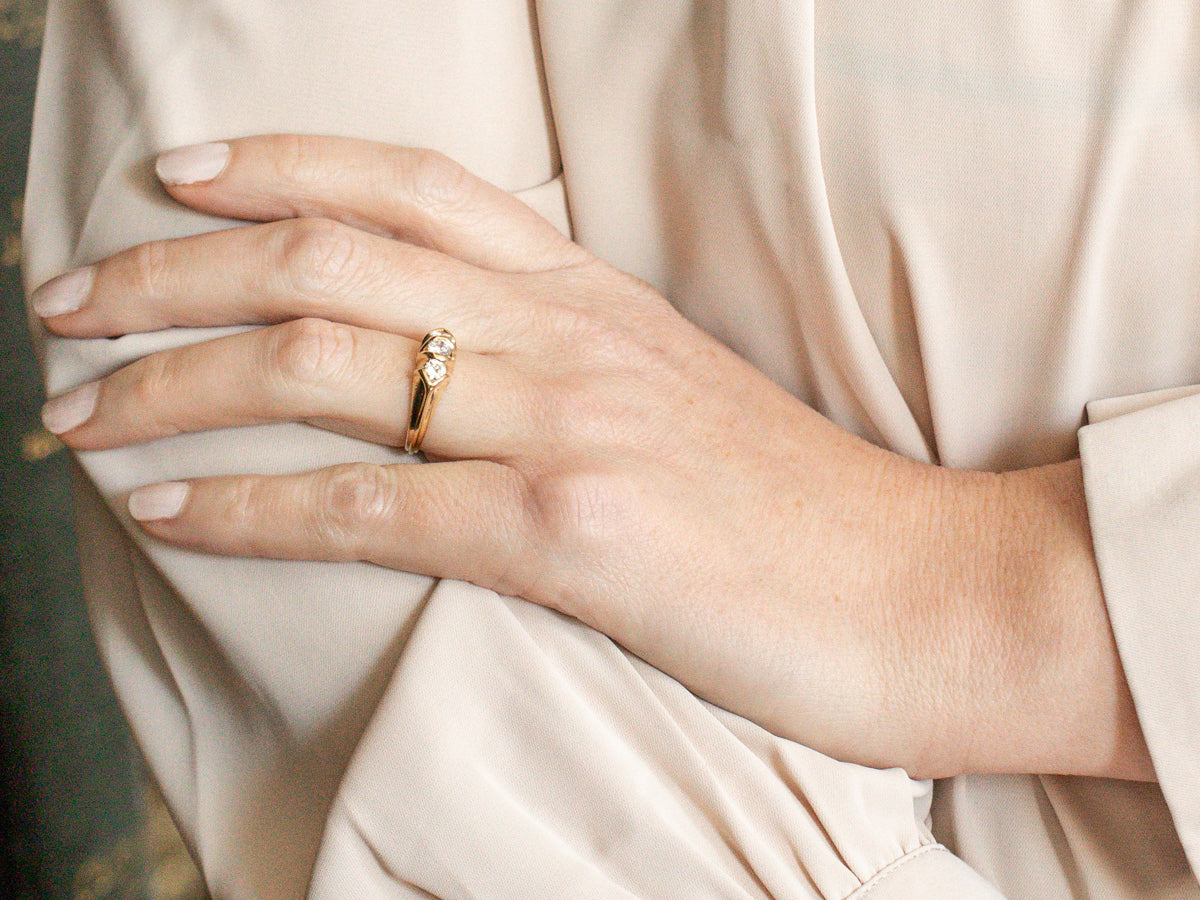 Three Stone Diamond Engagement Ring