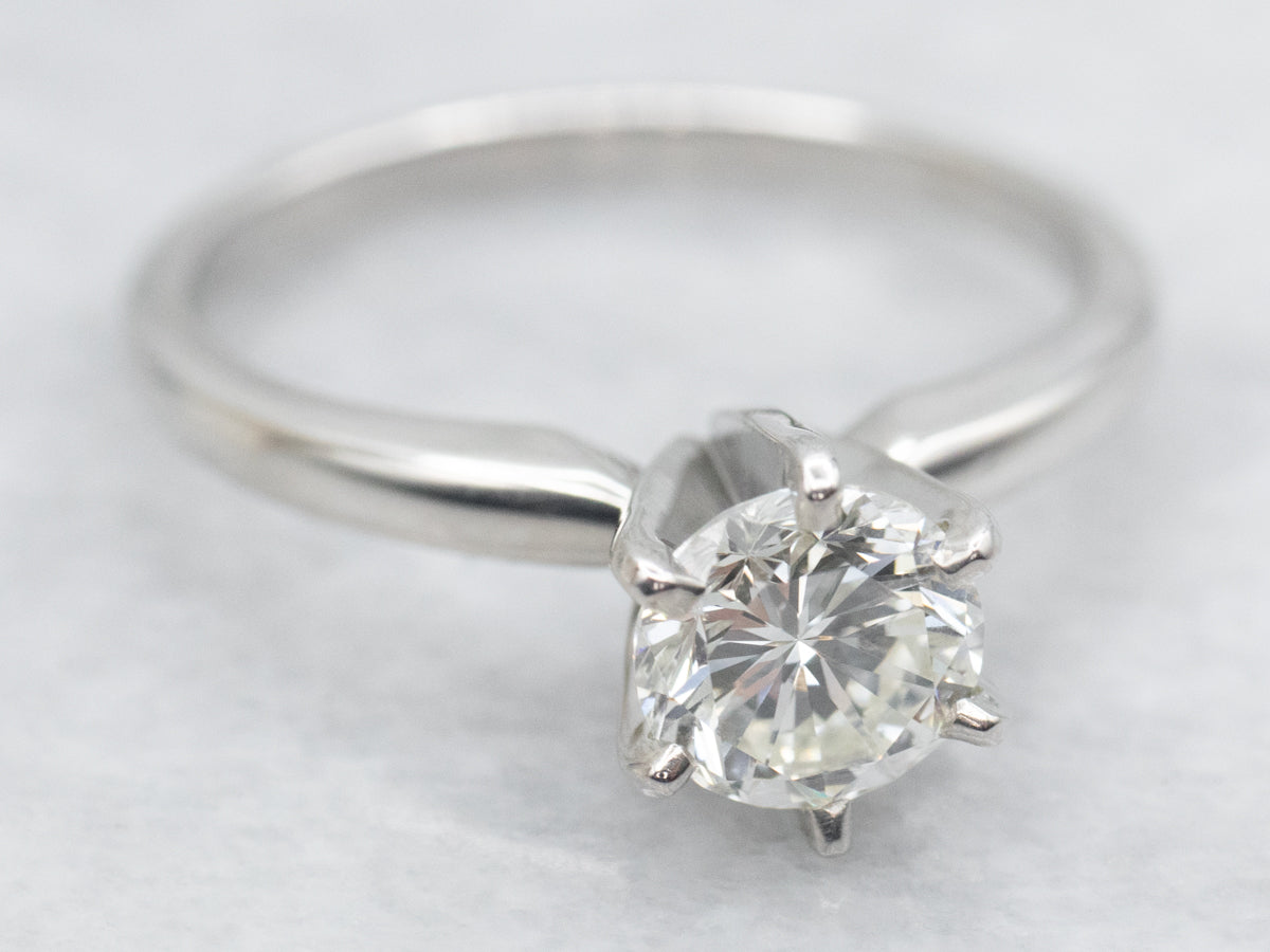 Platinum Six-Prong Diamond Solitaire Engagement Ring