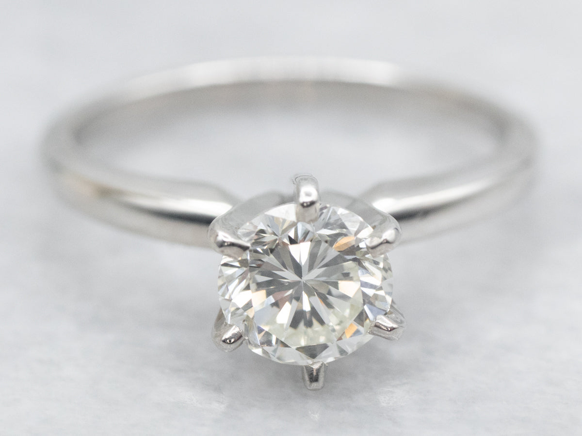 Platinum Six-Prong Diamond Solitaire Engagement Ring