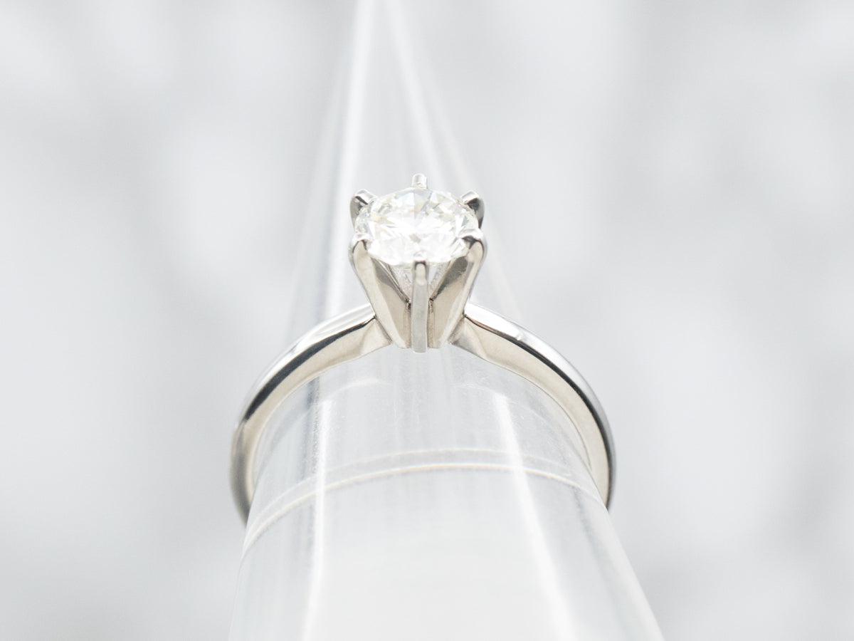 Platinum Six-Prong Diamond Solitaire Engagement Ring