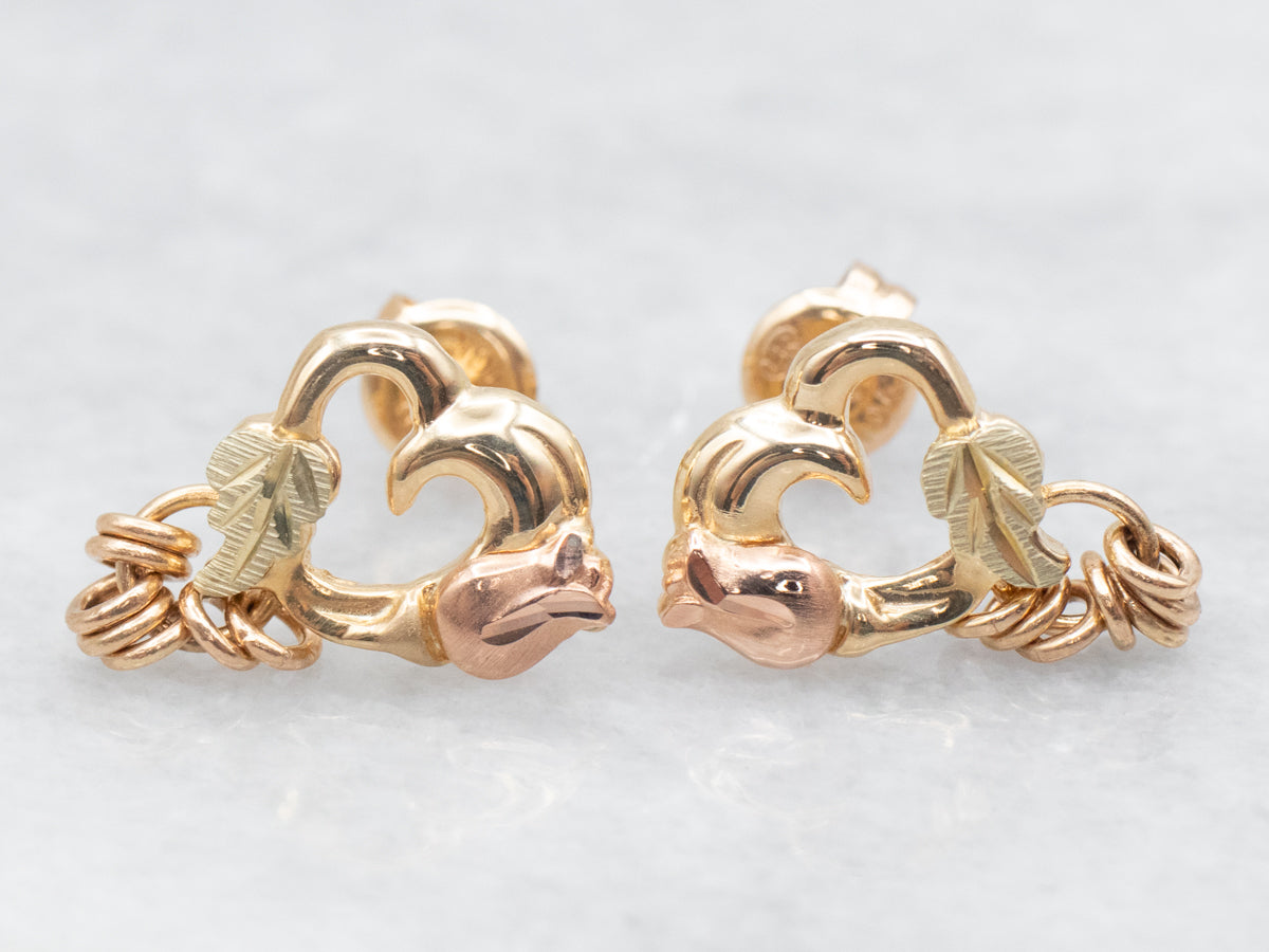 Sweethearts and Roses Stud Earrings
