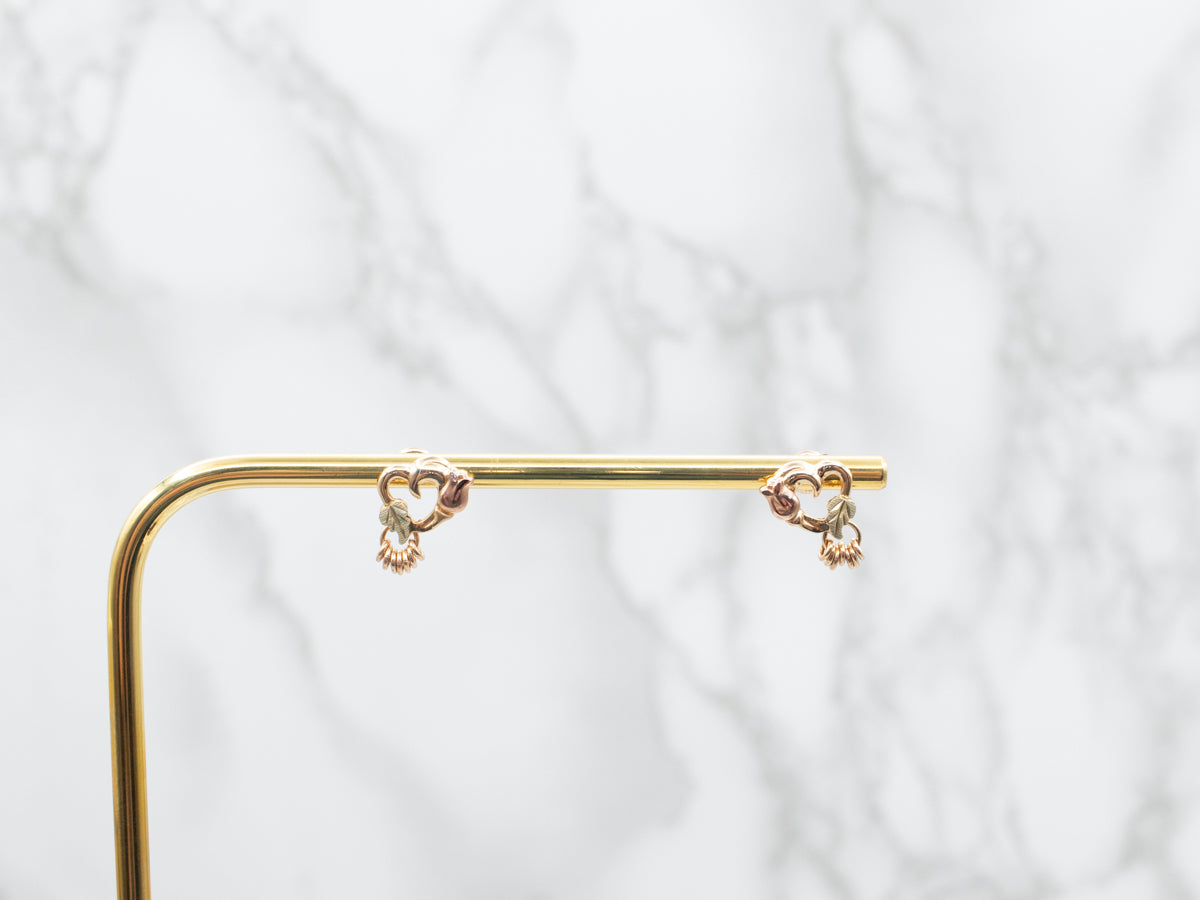 Sweethearts and Roses Stud Earrings