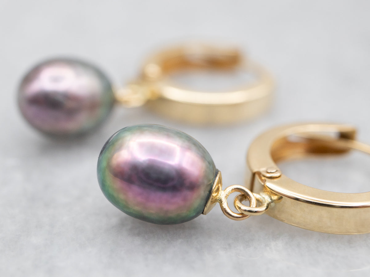 Dyed Freshwater Pearl Drop Earrings