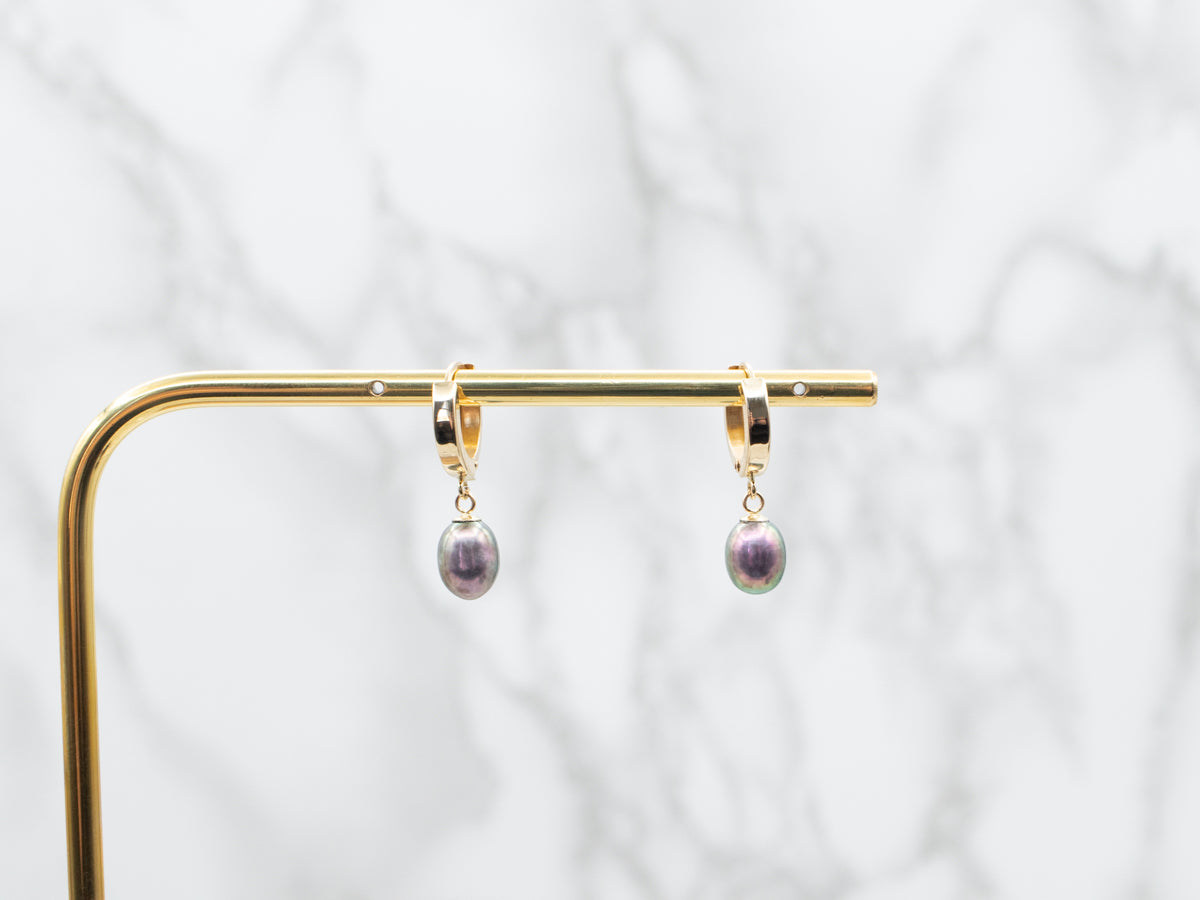 Dyed Freshwater Pearl Drop Earrings