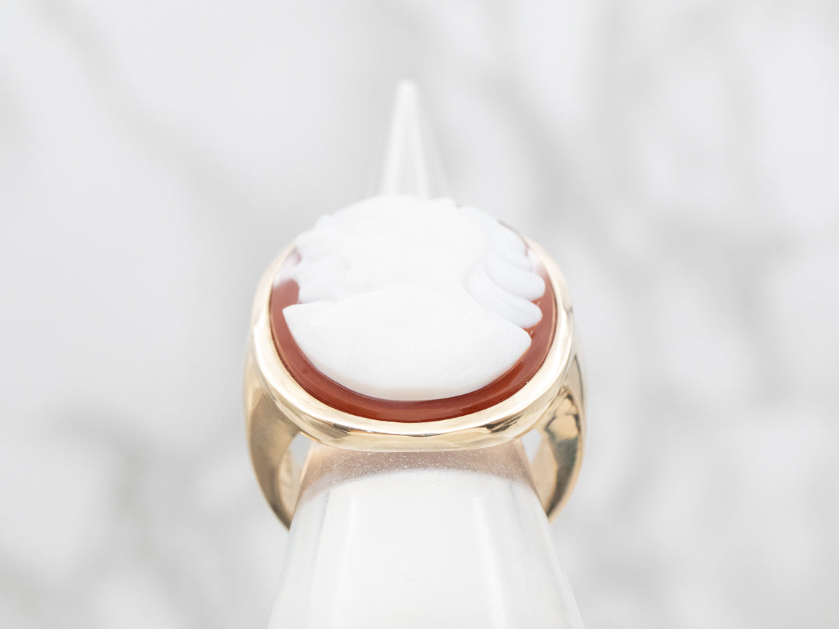 Husband and Wife Sardonyx Cameo Ring